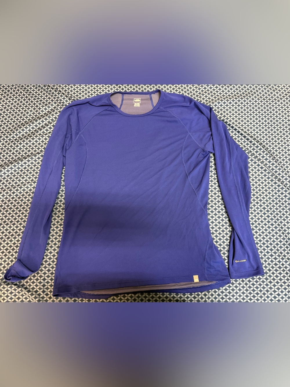 The North Face FlashDry Men’s Blue Long Sleeve Performance Shirt